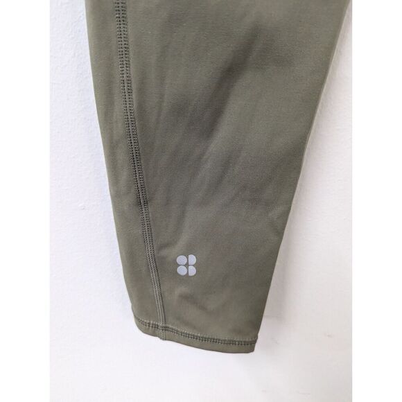 Womens Sweaty Betty Leggings Small 7/8 24” Gray Pink Full Length Zip Pocket - Picture 3 of 8